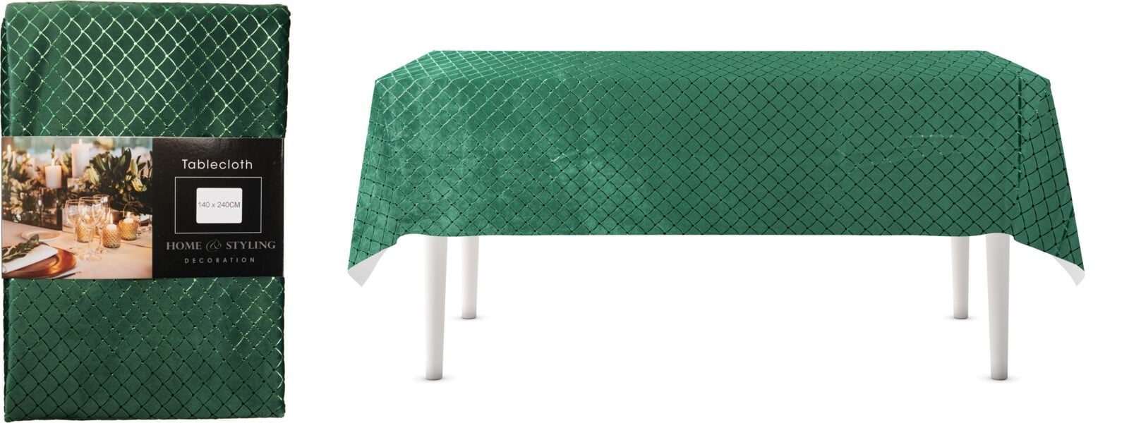 Покривка Green Velvet 140х240см зелена