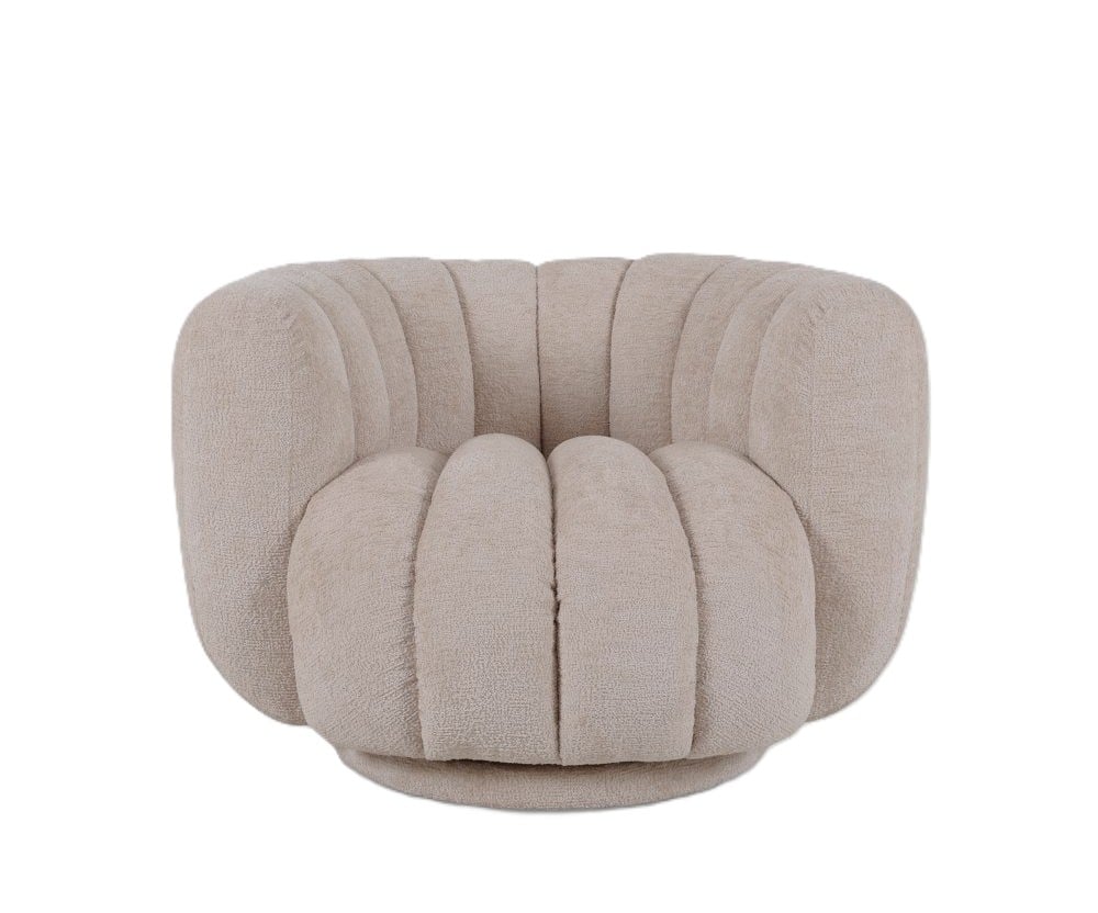 Въртящо кресло Luna LC-4092L WY3315-6 Velore Beige TC