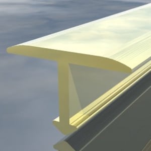 Полирана алуминиева Т-образна лайсна 20мм 2.7м сребро