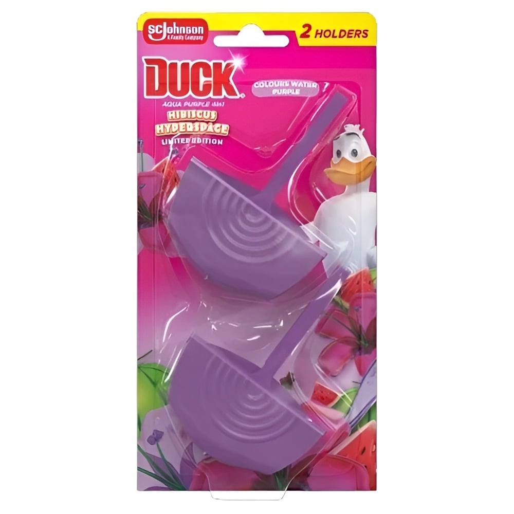 Тоалетно блокче Duck Aqua Purple 4в1 хибискус 2x36г
