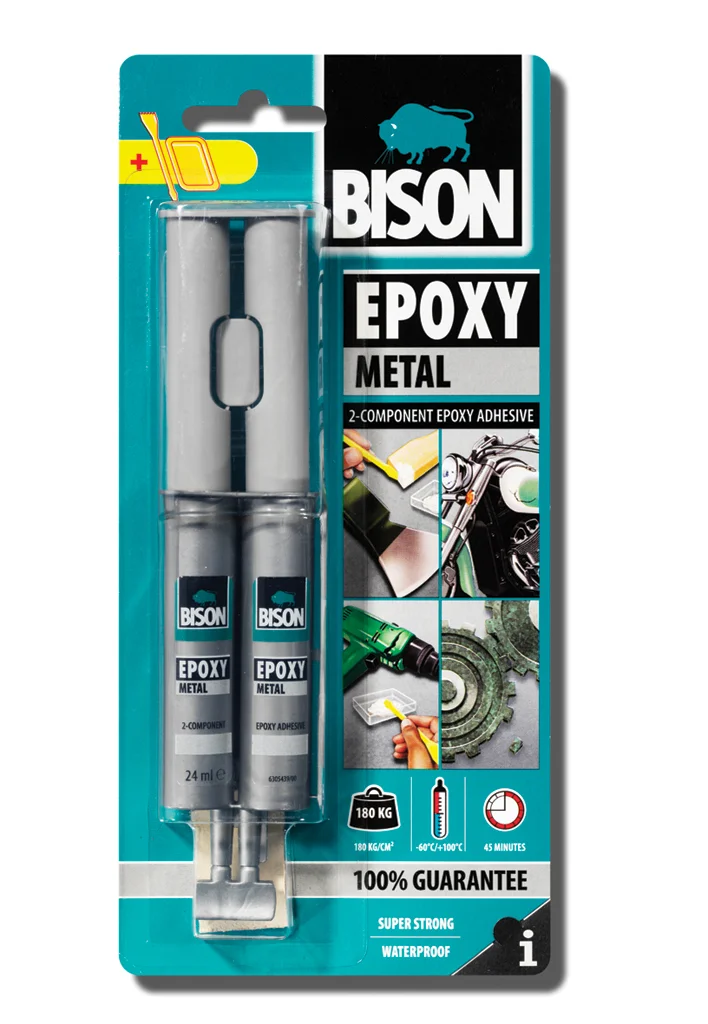 Епоксидний клей Bison Epoxy Metal, 24 мл