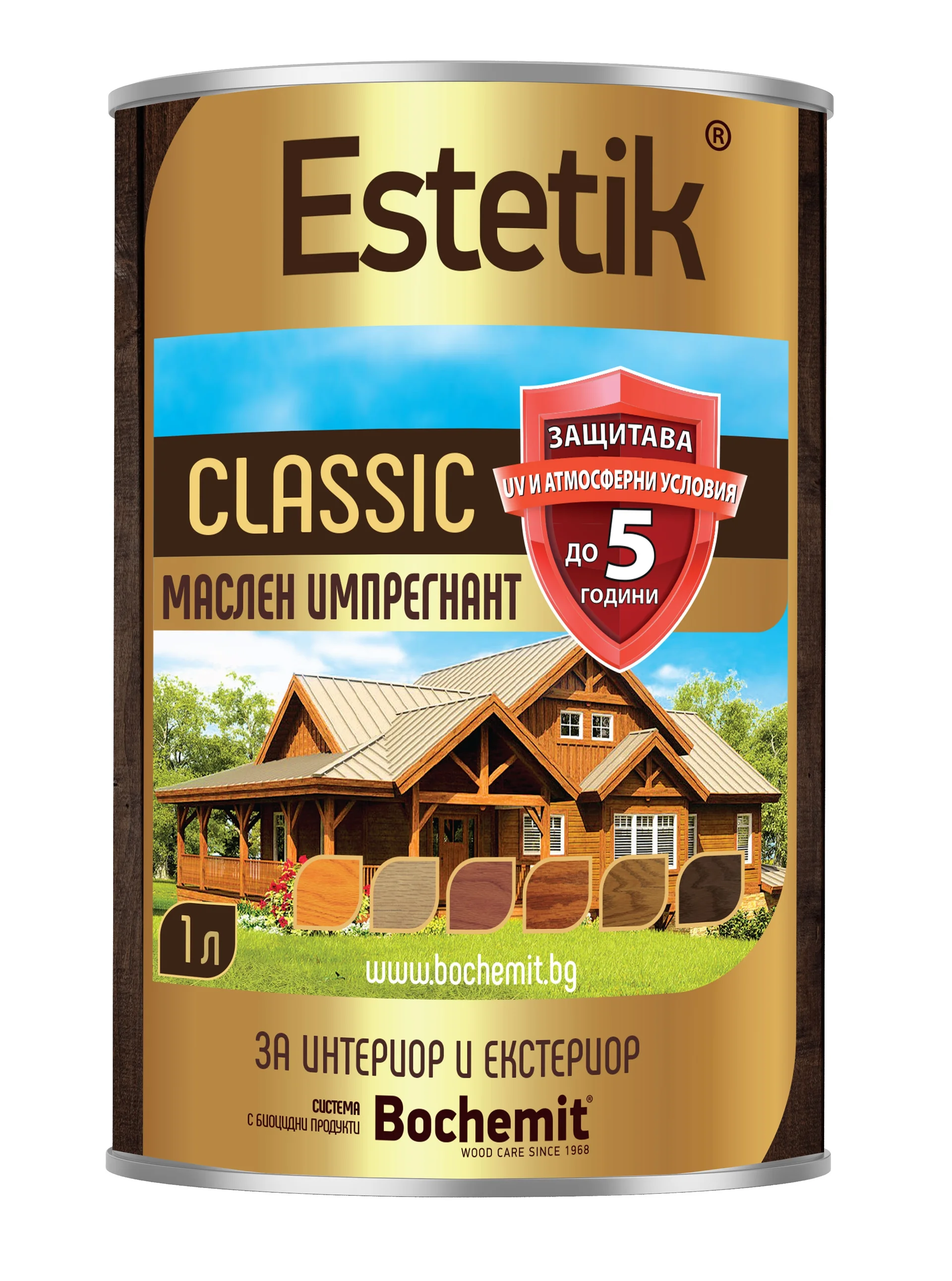 Bochemit Estetik wood impregnant, walnut, 1 l