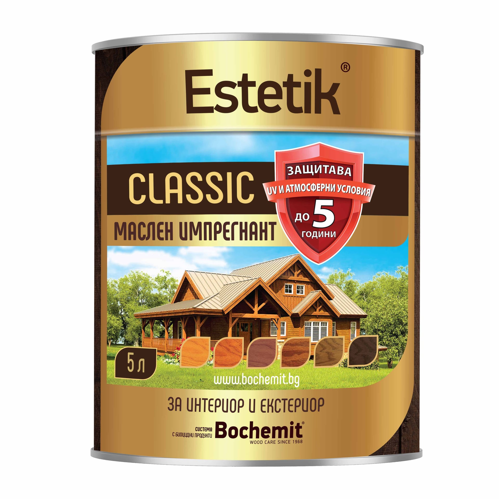 Импрегнатор за дърво Bochemit Estetik, бор, 5 л