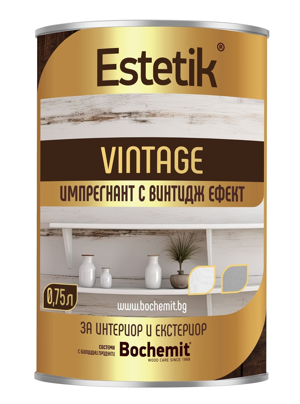 Bochemit Vintage oil-alkyd wood preservative, Porcelain, 750 ml