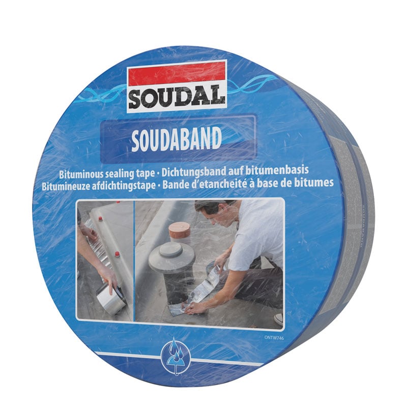 Бітумна герметизувальна стрічка Soudal Soudaband, теракотова, 75 мм × 10 м