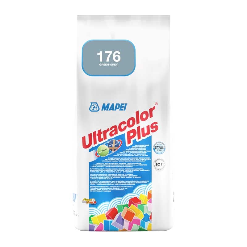 Затирка Mapei Ultracolor Plus 176, сіро-зелена, 2 кг