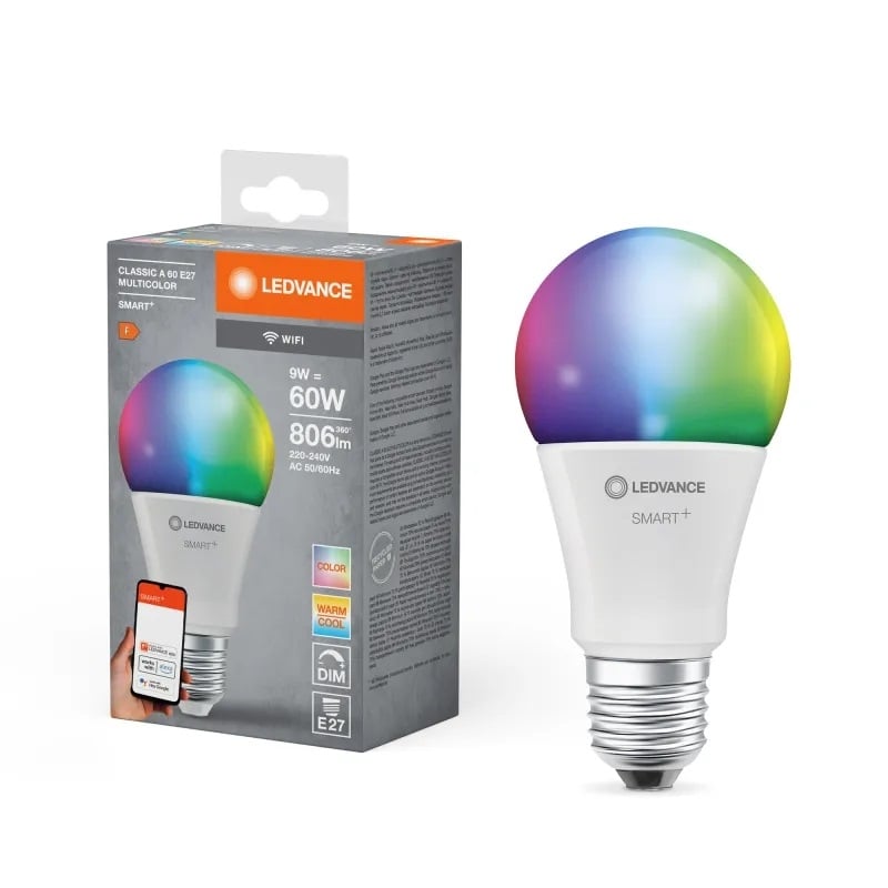 Смарт LED лампа OSRAM 9W E27 RGB SMART+ WiFi - PRAKTIS