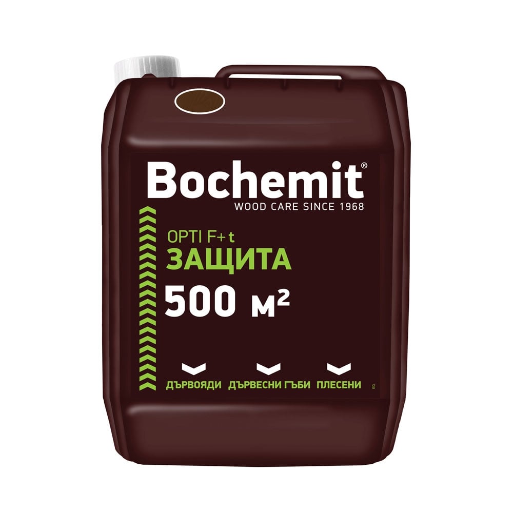 Концентрат за защита на дърво Bochemit OPTI F+t, кафяв, 5 кг