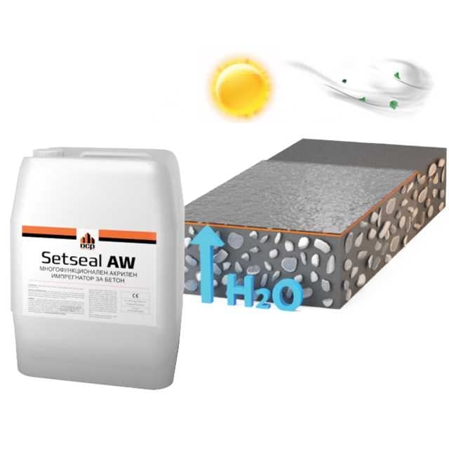 DCP Setseal AW one-component concrete and stone sealer, 5 l