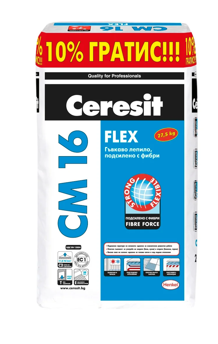 Ceresit CM 16 flexible tile adhesive, 27.5 kg